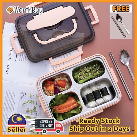 WORTHBUY 304 Stainless Steel Insulated Lunch Box With 